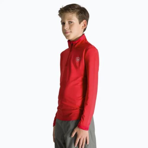 Dětská lyžařská mikina Rossignol Boy 1/2 Zip Warm Stretch red