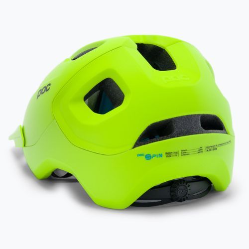 Cyklistická přilba POC Axion SPIN fluorescent yellow/green matt