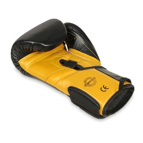 Boxerské rukavice Bushido z přírodní kůže černé B-2v14-10 oz