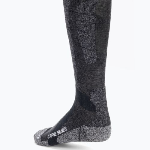 Lyžařské ponožky X-Socks Carve Silver 4.0 černé XSSS47W19U