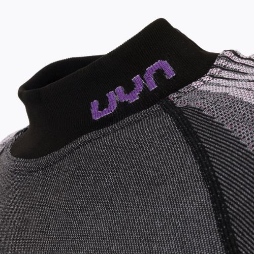 Dámská termální mikina UYN Evolutyon UW Shirt Turtle Neck anthracite melange/raspberry/purple