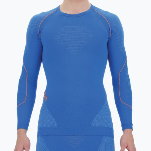 Pánská termoakční mikina UYN Evolutyon UW Shirt blue/blue/orange shiny