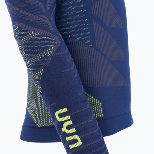 Pánský termo longsleeve UYN Resilyon UW Shirt Round Neck dark blue/yellow