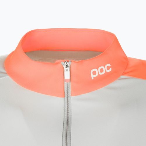 Pánské cyklistické oblečení s dlouhým rukávem POC Essential Road Mid Jersey granite grey/zink orange