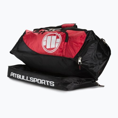 Tréninková taška Pitbull West Coast Big Duffle Bag Logo Pitbull Sports black/red