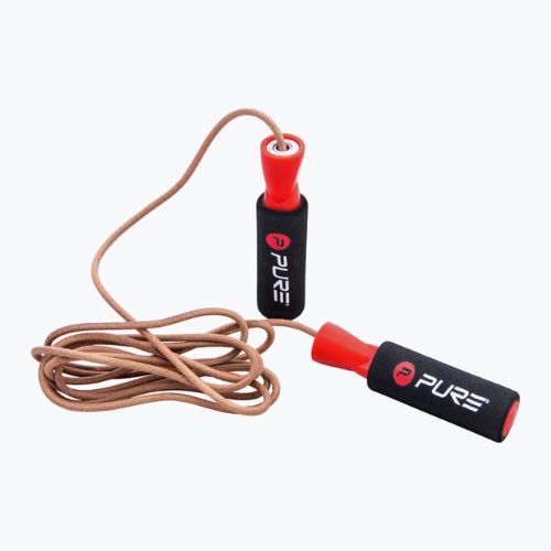 Švihadlo Pure2Improve Jump Rope Leather hnědé P2I201200