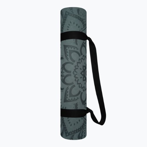 Podložka na jógu Yoga Design Lab Flow Pure 6 mm zelená Mandala Charcoal