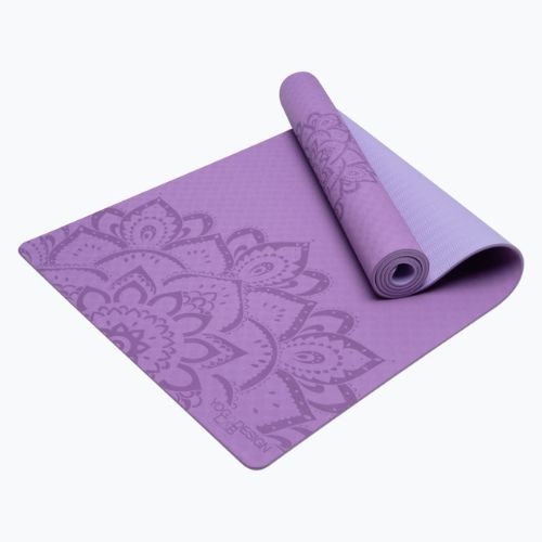Podložka na jógu Yoga Design Lab Flow Pure 6 mm fialová Mandala Lavender