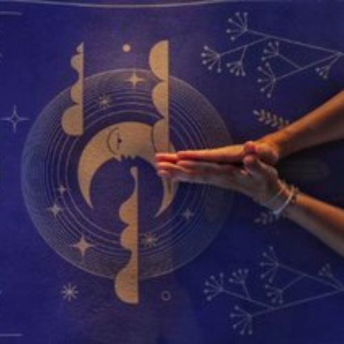 Cestovní podložka na jógu Moonholi MAGIC TRAVEL 1,5 mm fialová SKU-117