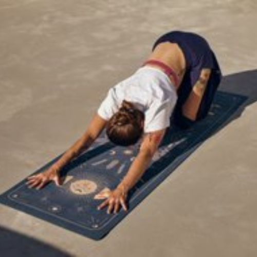 Cestovní podložka na jógu Moonholi MAGIC TRAVEL 1,5 mm fialová SKU-117