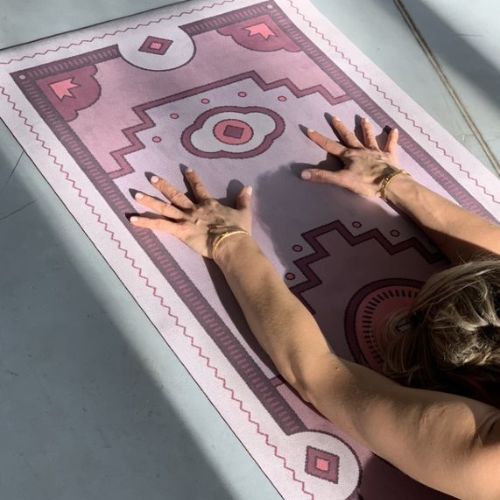 Podložka na jógu Moonholi PERSIANA 3 mm růžová SKU-119