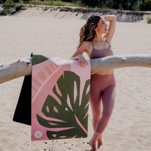 Cestovní podložka na jógu Moonholi TROPICANA TRAVEL 1,5 mm růžová SKU-120