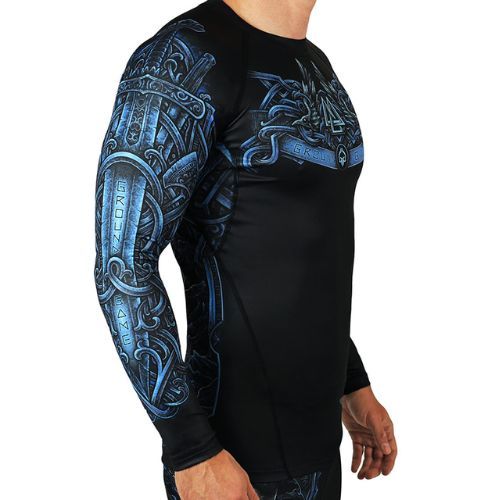 Pánské tričko Ground Game Viking Rashguard s dlouhým rukávem modré 21RASHVIKLSS