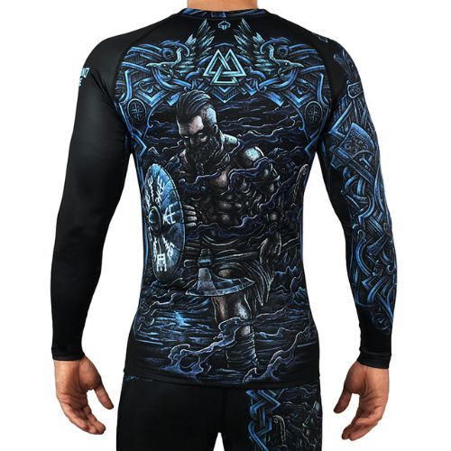 Pánské tričko Ground Game Viking Rashguard s dlouhým rukávem modré 21RASHVIKLSS