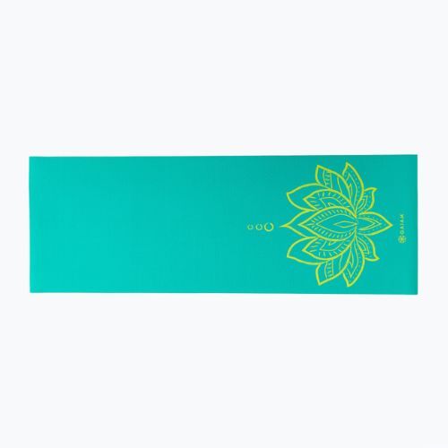 Podložka na jógu Gaiam Turquoise Lotus 6 mm zelená 62344