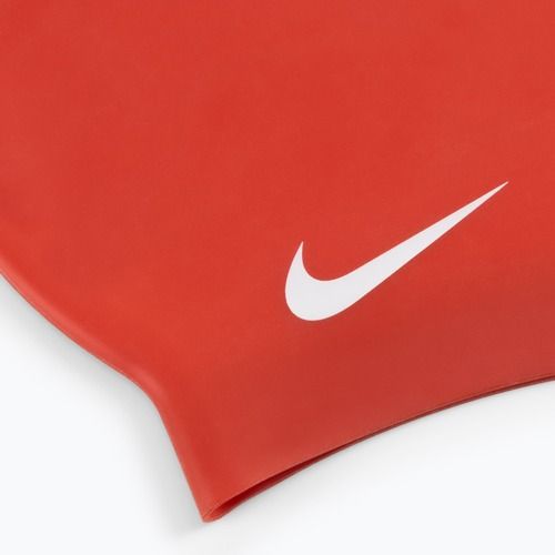Plavecká čepice Nike Solid Silicone červená 93060-614
