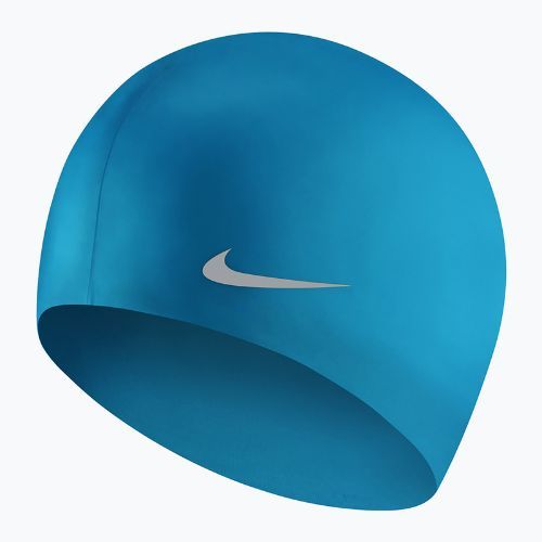 Dětská plavecká čepice Nike Solid Silicone modrá TESS0106-458