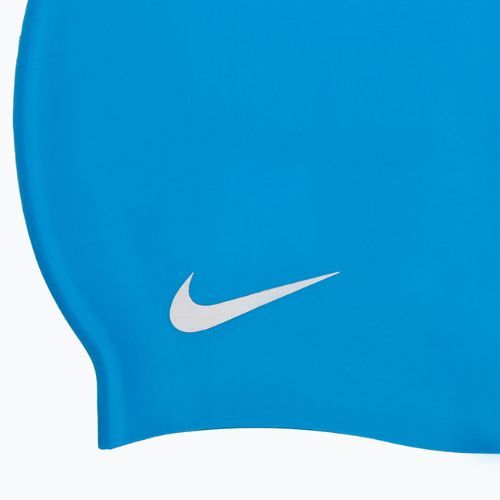 Dětská plavecká čepice Nike Solid Silicone modrá TESS0106-458