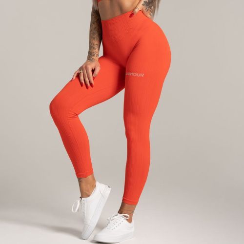 Dámské legíny Gym Glamour push up oranžové 369