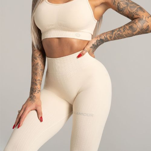 Dámské legíny Gym Glamour push up béžové 375