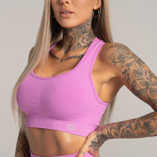 Fitness podprsenka Gym Glamour push up růžová 371