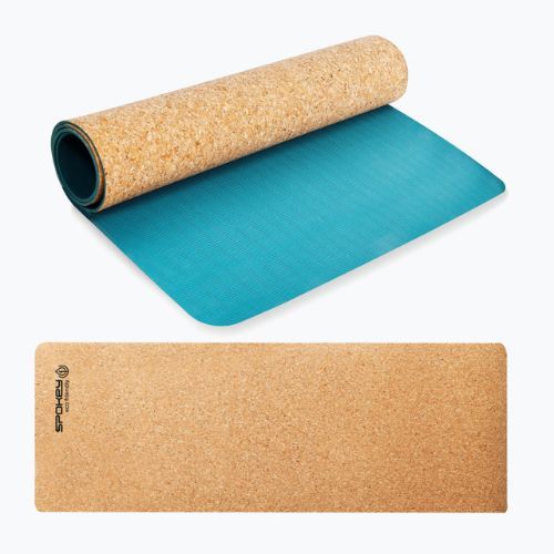 Korková podložka na jógu Spokey Savasana 4 mm modrá 926522