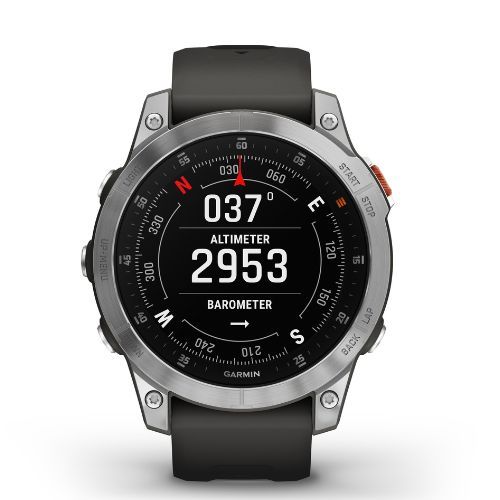 Sportovní hodinky Garmin Epix 2 Hrm Elevate Ox stříbrné 010-02582-01