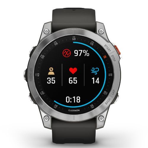 Sportovní hodinky Garmin Epix 2 Hrm Elevate Ox stříbrné 010-02582-01