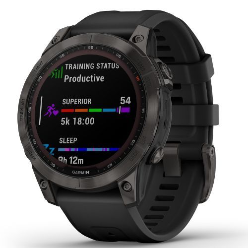 Sportovní hodinky Garmin Fenix 7 Sapphire Solar Hrm Elevate Ox černé 010-02540-21