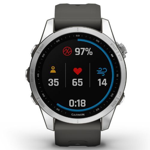 Sportovní hodinky Garmin Fenix 7S Hrm Elevate Ox stříbrné 010-02539-03