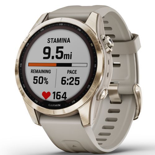 Sportovní hodinky Garmin Fenix 7S Sapphire Solar Hrm Elevate Ox zlaté 010-02539-21