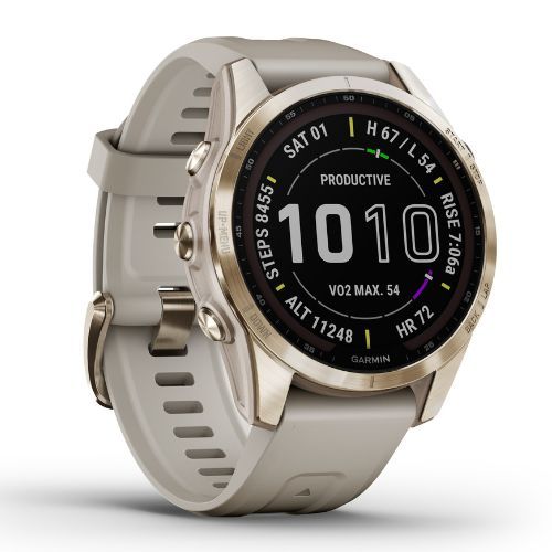 Sportovní hodinky Garmin Fenix 7S Sapphire Solar Hrm Elevate Ox zlaté 010-02539-21