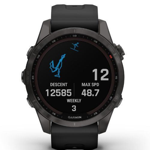 Sportovní hodinky Garmin Fenix 7S Sapphire Solar Hrm Elevate Ox černé 010-02539-25