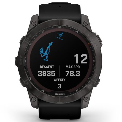 Sportovní hodinky Garmin Fenix 7X Sapphire Solar Hrm Elevate Ox černé 010-02541-11