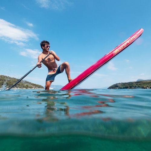 Prkno SUP Aqua Marina Coral Touring - Touring iSUP, 3,5 m/15 cm, s pádlem a cívkovým vodítkem růžové BT-22CTP