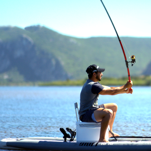 Prkno SUP Aqua Marina Drift - Rybářský iSUP, 3,3 m/15 cm, s pádlem a bezpečnostním vodítkem (bez rybářského chladicího boxu) béžové BT-20DRP