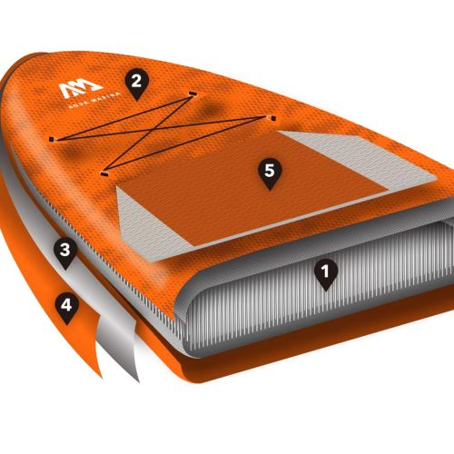 Prkno SUP Aqua Marina Fusion  3,3 m oranžové BT-21FUP