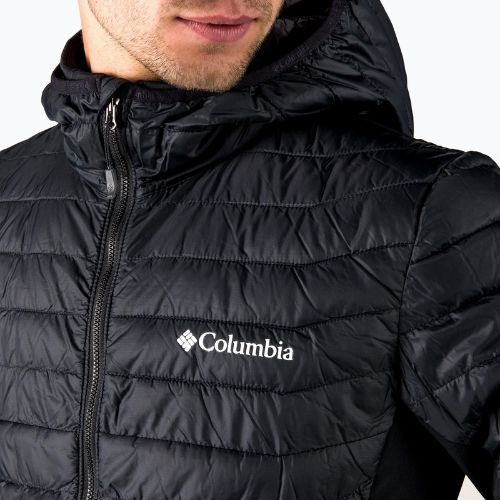 Pánská péřová bunda Columbia Powder Pass Hooded 010 černá 1773271