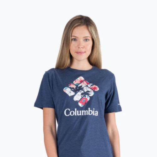 Dámské trekingové tričko Columbia Bluebird Day Relaxed tmavě modré 1934002