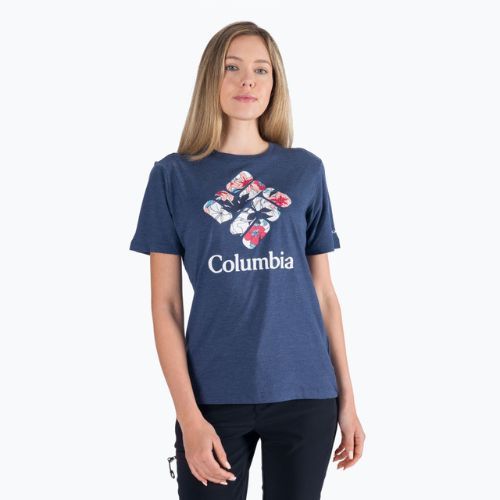 Dámské trekingové tričko Columbia Bluebird Day Relaxed tmavě modré 1934002