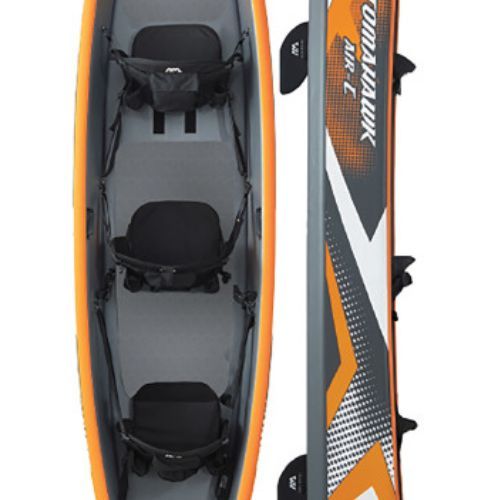 Vysokotlaký nafukovací kajak pro 3 osoby 15'8″ AquaMarina Tomahawk grey Air-C