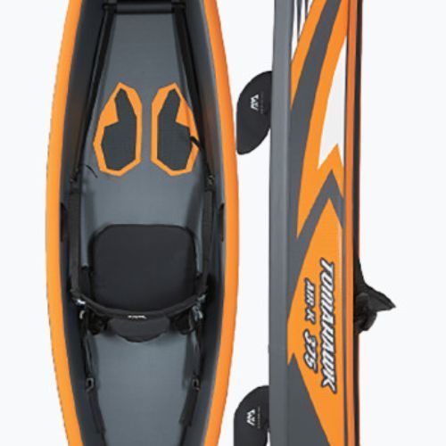 Vysokotlaký nafukovací kajak pro 1 osobu 12'4″ AquaMarina Tomahawk grey Air-K 375