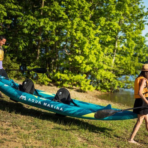 Nafukovací kajak pro 2 osoby 13'6″ AquaMarina Versatile/ Whitewater Kayak blue Steam-412