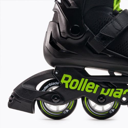 Dětské kartáče Rollerblade Microblade černozelené 07221900 T83