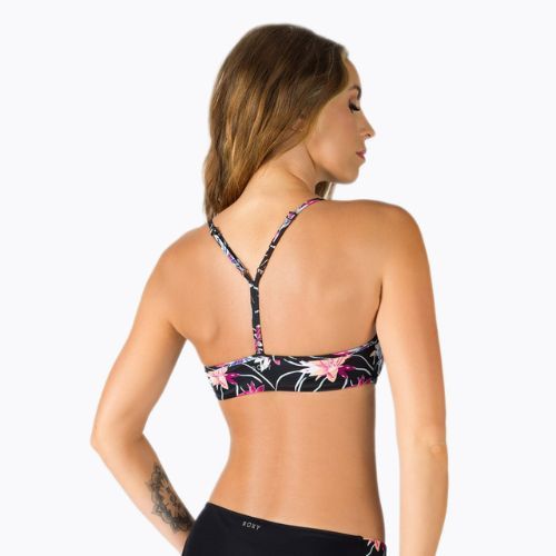 Horní díl plavek ROXY Active Bralette 2021 anthracite/floral flow