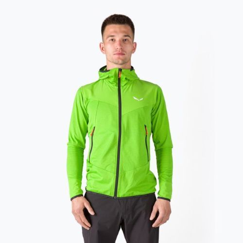 Salewa pánská fleecová mikina Agner Hybrid PL/DST FZ Hoody zelená 00-0000027371