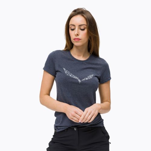 Dámské trekové tričko Salewa Solid Dry navy blue 00-0000027019