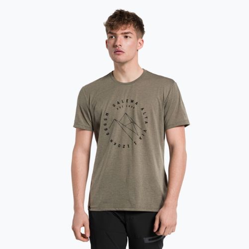 Pánské trekové tričko Salewa Alta Via Dry hnědé 00-0000027406