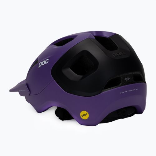 Cyklistická přilba POC Axion Race MIPS sapphire purple/uranium black metallic/matt