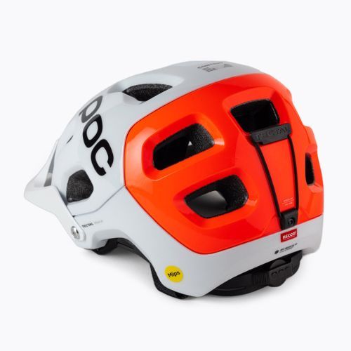 Cyklistická přilba POC Tectal Race MIPS NFC hydrogen white/fluorescent orange avip